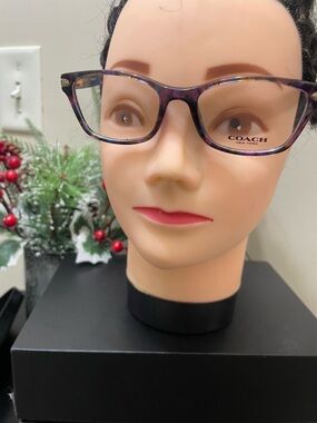 Coach Women's Eyeglasses in Purple and Brown Tortoiseshell